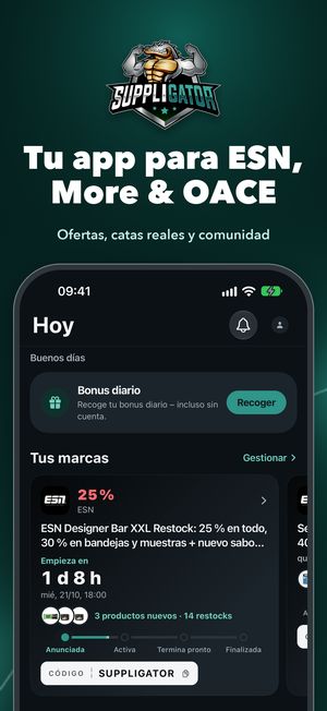 App Suppligator: ofertas de suplementos de ESN, More Nutrition y OACE en tu móvil