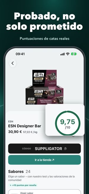 Puntuaciones de catas y valoraciones de la comunidad en la app Suppligator