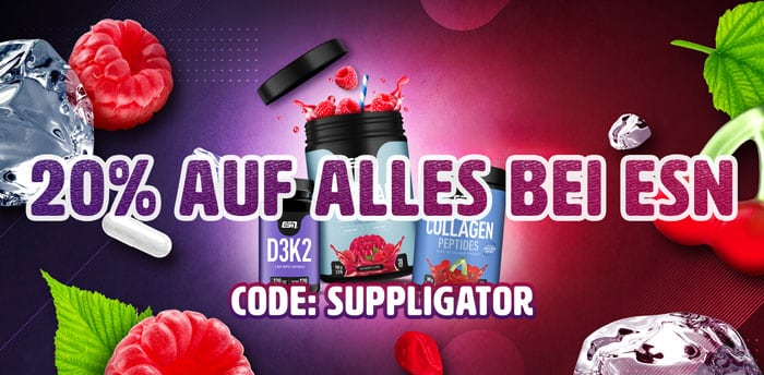 20 % de descuento en todo en ESN con el código SUPPLIGATOR