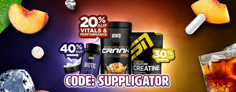 Hasta un 40 % de descuento en la promoción «ESN Vital y Performance» con el código de descuento de ESN «SUPPLIGATOR»