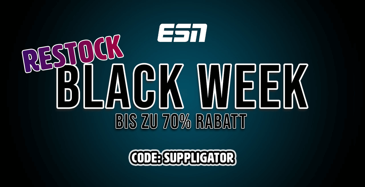 Reposición de existencias de la Black Week de ESN con el lanzamiento del nuevo Designer Whey