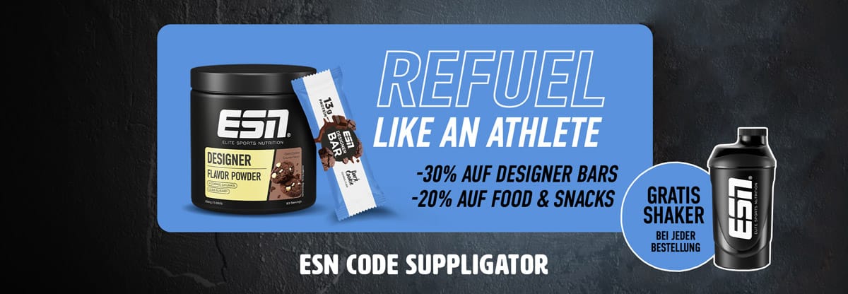 Semana «ESN Refuel» con un 30 % de descuento en barritas + lanzamiento de la nueva barrita de diseño «Dark Cookie»