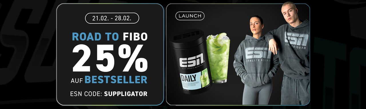 25 % de descuento en los productos más vendidos de ESN + la nueva colección de ropa deportiva de ESN