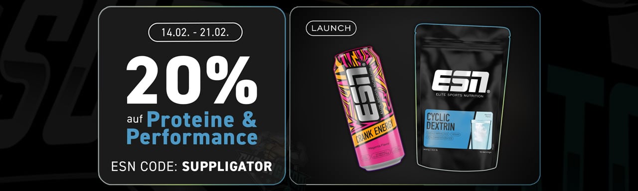 20 % de descuento en proteínas y productos para el rendimiento en la promoción «Love to Perform» de ESN