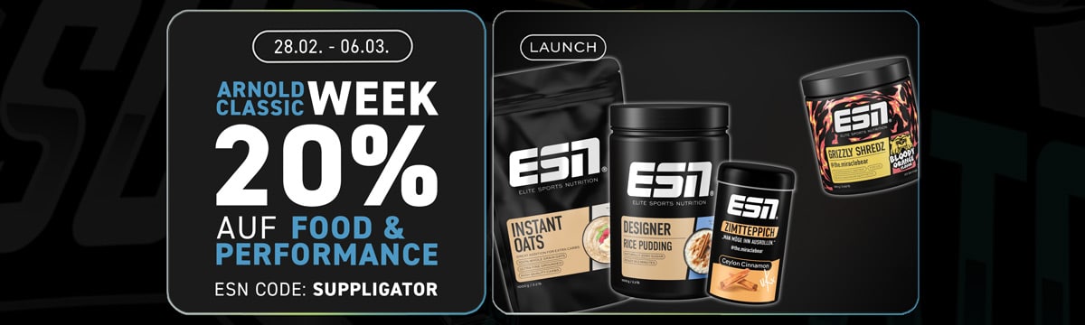 Semana ESN Arnold Classic con un 20 % de descuento en Food & Performance