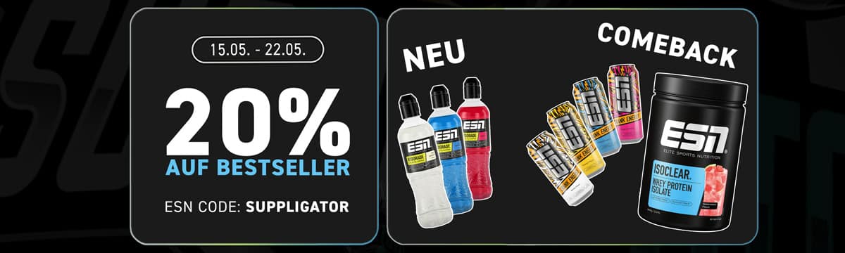Hasta un 30 % de descuento en la promoción de los productos más vendidos de ESN + lanzamiento del nuevo ESN HYDORADE