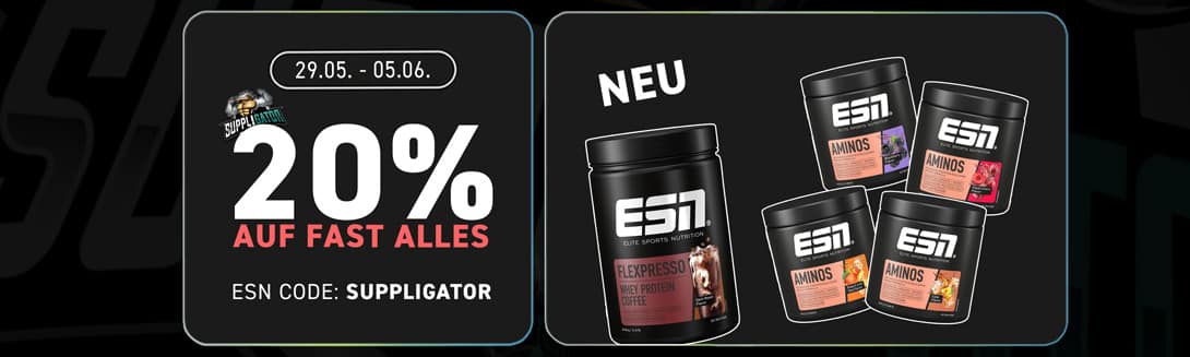 20 % de descuento en casi todo en ESN + Lanzamiento de los nuevos ESN Aminos