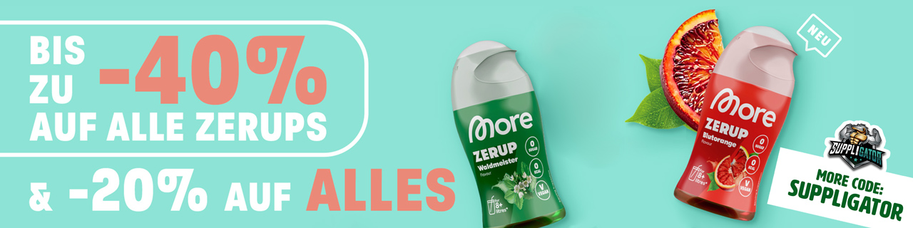 20 % de descuento en todo en More + y hasta un 40 % en Zerups con el descuento escalonado