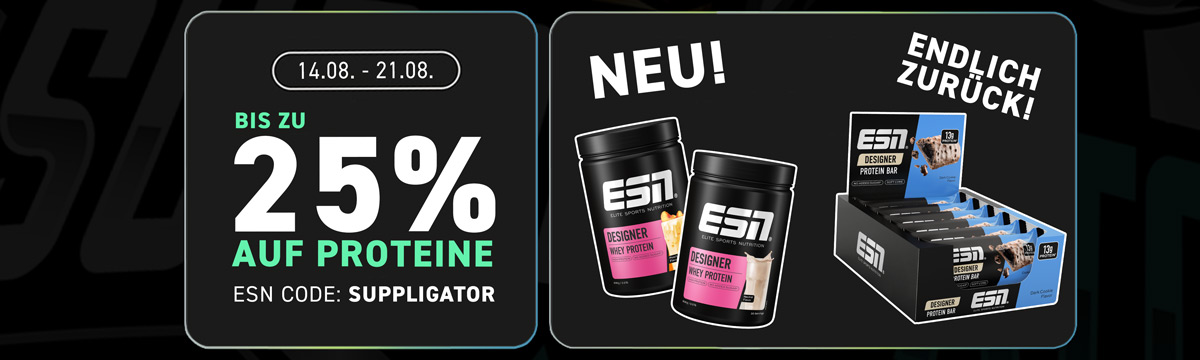 Promoción de proteínas de ESN con hasta un 25 % de descuento y nuevos productos