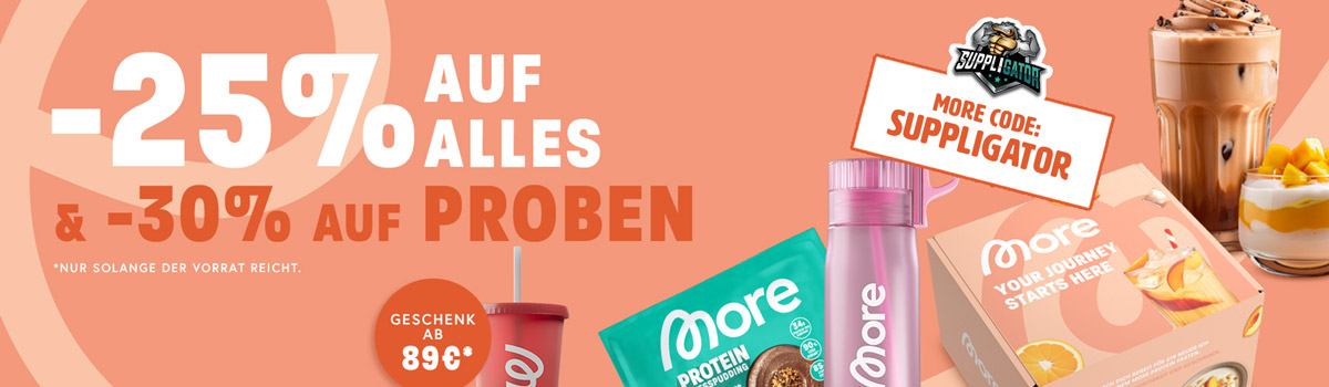 25 % de descuento en todo en More + Lanzamiento de nuevos productos