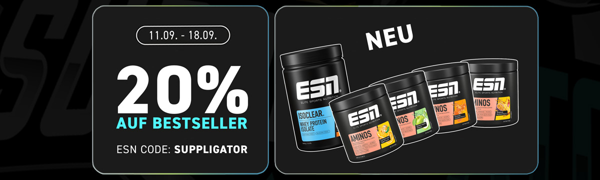 20 % de descuento en todos los productos más vendidos de ESN + gran sorteo de cumpleaños de ISOCLEAR y muchos lanzamientos