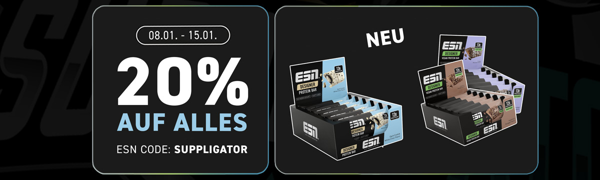 20 % de descuento en todo en ESN + Lanzamiento de nuevas barritas de diseño