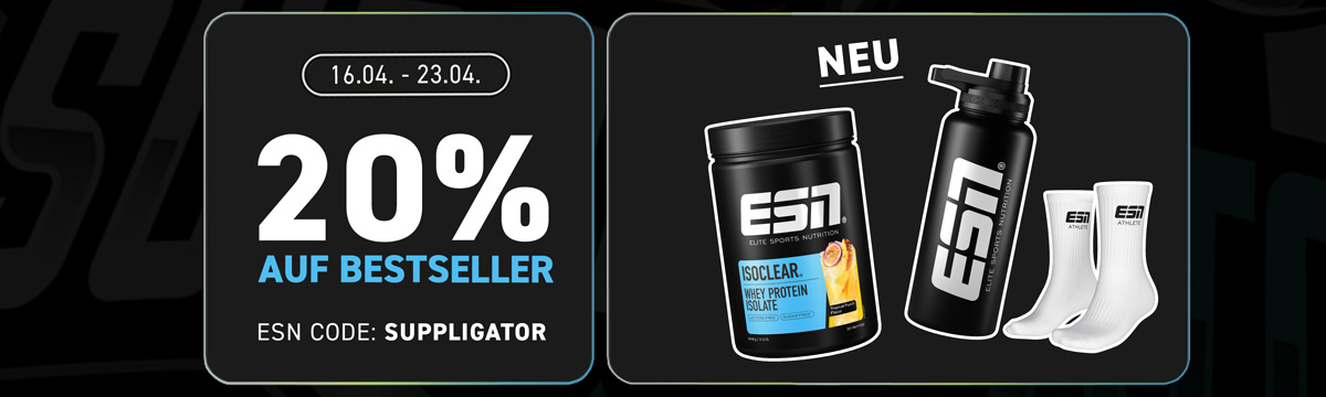 20 % de descuento en todos los productos más vendidos de ESN con Isoclear Release y extras