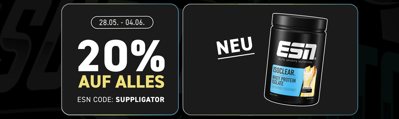20 % de descuento en todo en ESN + Lanzamiento de ISOCLEAR Piña Colada