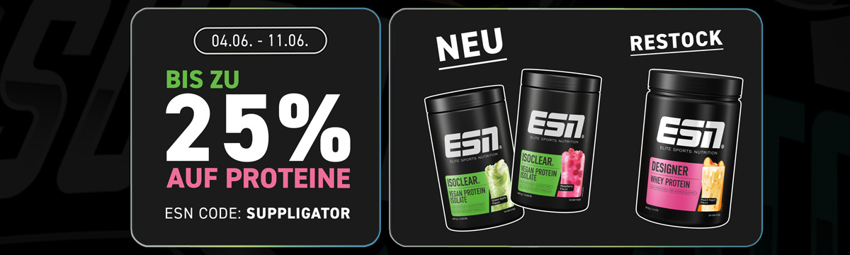 Hasta un 25 % de descuento en la promoción de proteínas de ESN + lanzamiento de ISOCLEAR vegano