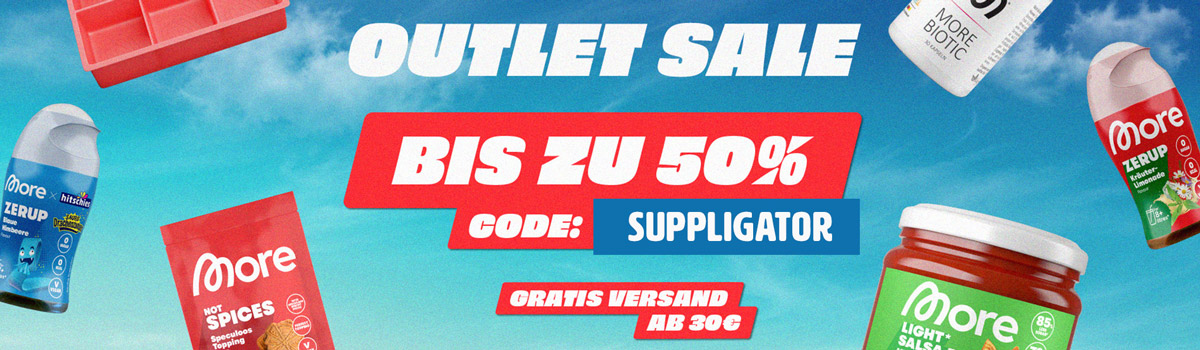 50 % de descuento en productos «More» en la tienda outlet