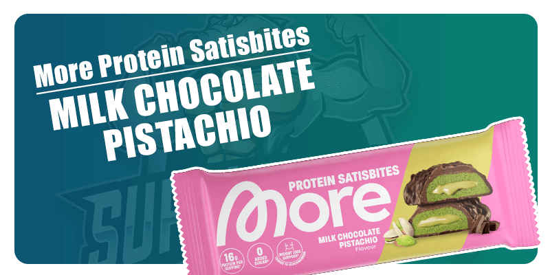 More Protein Satisbites de chocolate con leche y pistacho 🥛🍫