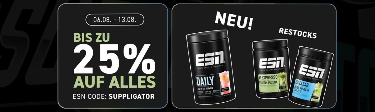 Hasta un 25 % de descuento en todo en ESN + nuevo Daily Cactus Fruit