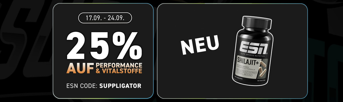 25 % de descuento en productos ESN Performance y sustancias vitales, con muchos extras