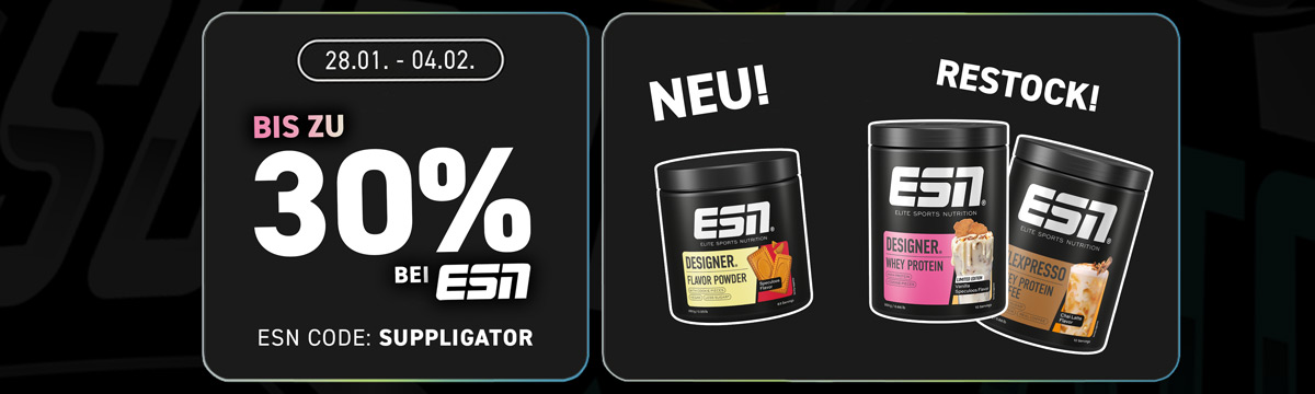 Promoción de ESN Proteine & Food con hasta un 30 % de descuento