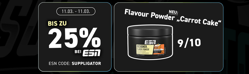 Hasta un 25 % de descuento en la promoción de ESN Food & Flavor: reposiciones de productos populares