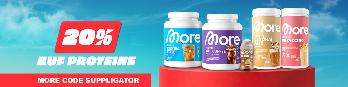 20 % de descuento en proteínas, Zerup Barista y shakers en More, con algunos lanzamientos