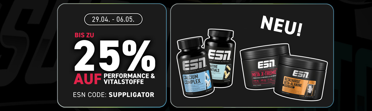 Hasta un 25 % de descuento en productos de rendimiento y nutrientes esenciales de ESN + Lanzamiento de nuevos productos