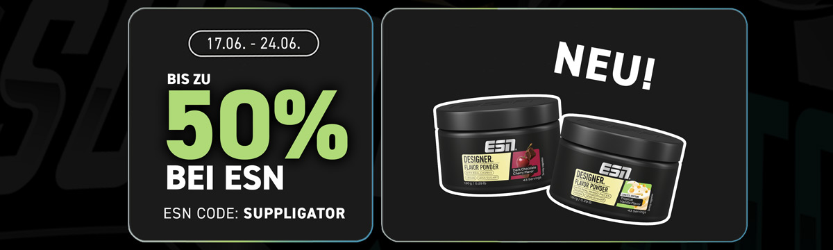 Hasta un 50 % de descuento en productos de ESN Food & Flavor & Fan