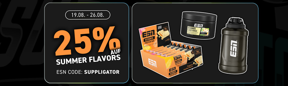 ¡Promoción «Summer Flavors» de ESN con un 25 % de descuento en ISOCLEAR, Whey y mucho más!