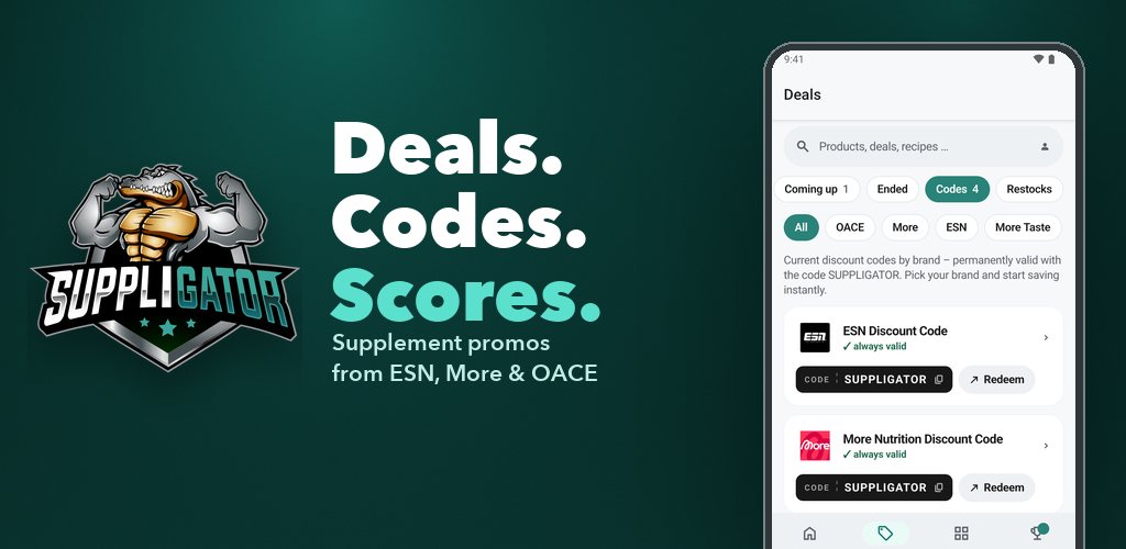 App de More Nutrition, ESN y OACE: todas las ofertas, códigos y restocks en una app